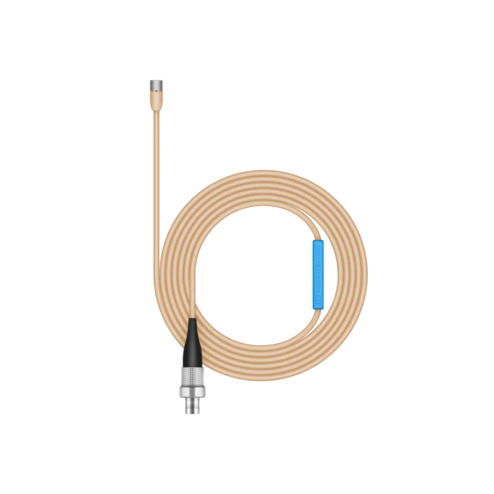 Sennheiser MKE 2 sub-miniature lavalier microphone in beige with 3-pin connector