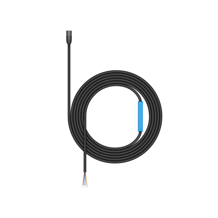 Sennheiser MKE 2 sub-miniature lavalier microphone black open end connector front