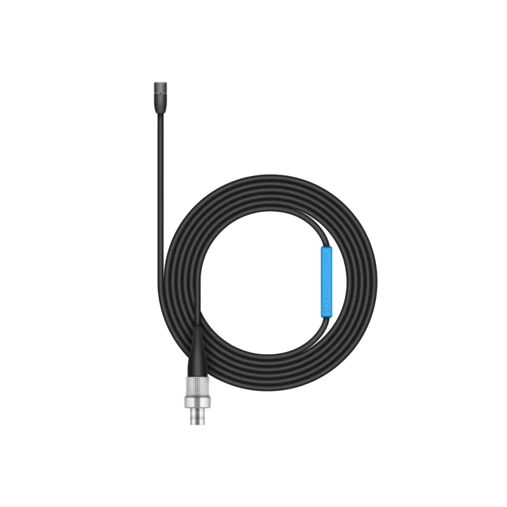 Sennheiser MKE 2 sub-miniature lavalier microphone with black finish and 3-pin connector