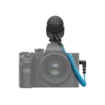 Sennheiser MKE 200 directional camera microphone showing compact design and mounting features