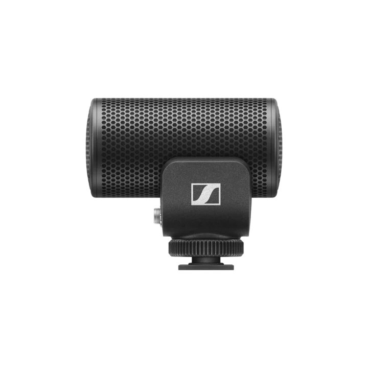 Sennheiser MKE 200 directional camera microphone with windscreen and shock mount assembly