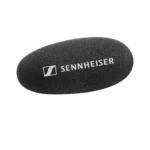 Sennheiser MKE 600 shotgun microphone showing capsule and mounting hardware detail