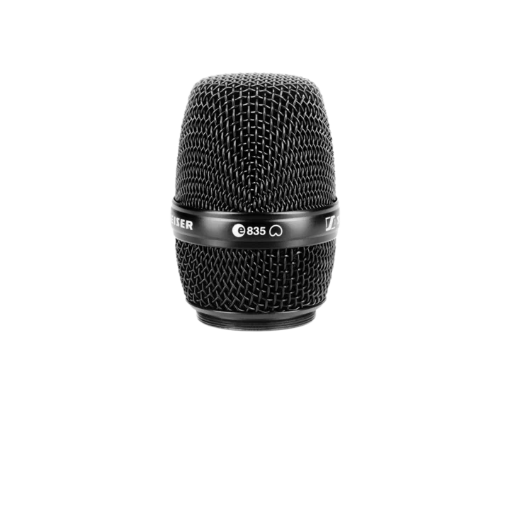 Sennheiser MMD 835-1 black cardioid dynamic microphone capsule front view
