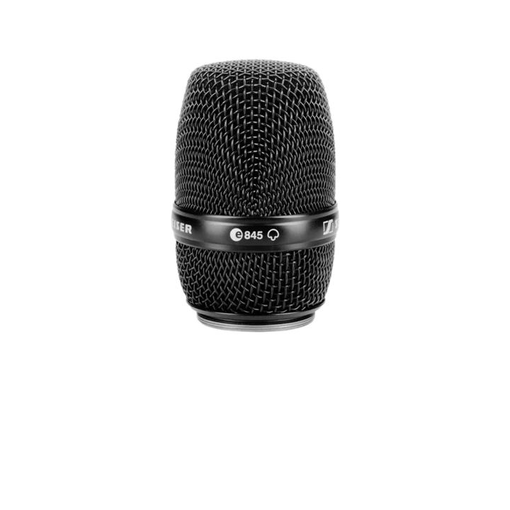 Sennheiser MMD 845-1 supercardioid dynamic microphone capsule in black, front view