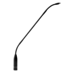 Sennheiser MZH 3042 dual-flex gooseneck microphone showing flexible neck articulation and connector detail