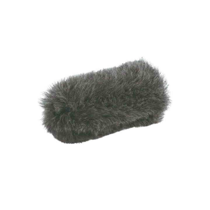 Sennheiser MZH 600 hairy windscreen with dense foam covering and mounting hardware visible