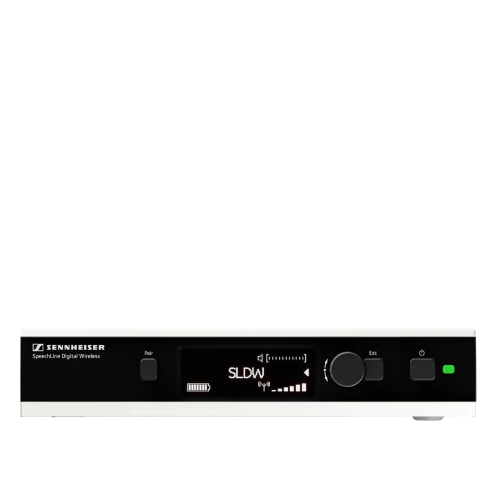 Sennheiser SL Rack Receiver DW-4-US digital wireless receiver front panel with four channels