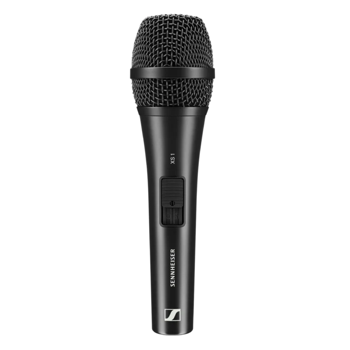 Sennheiser XS 1 dynamic cardioid vocal microphone with black finish and windscreen