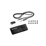 Sennheiser XS Lav foam windshield accessory shown in front view with foam material visible