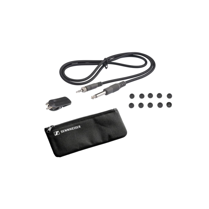 Sennheiser XS Lav foam windshield accessory shown in front view with foam material visible