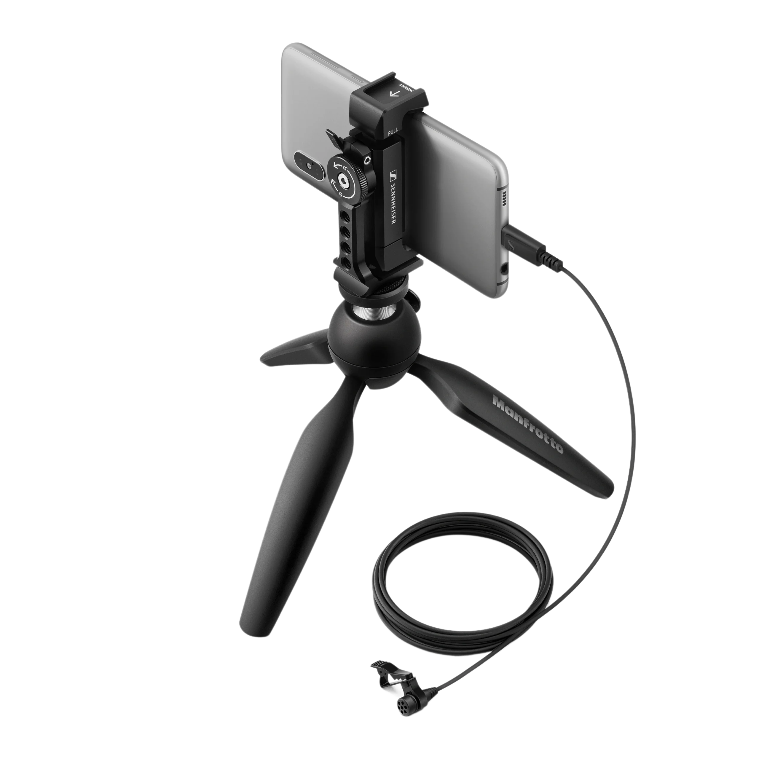 Sennheiser XS Lav USB-C Lavalier Microphone Kit Sennheiser XS Lav USB-C lavalier microphone kit with tripod stand and clamp mount