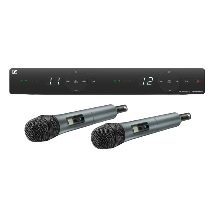 Sennheiser XSW 1-825 DUAL-A dual wireless vocal microphone set with two handheld transmitters and receiver