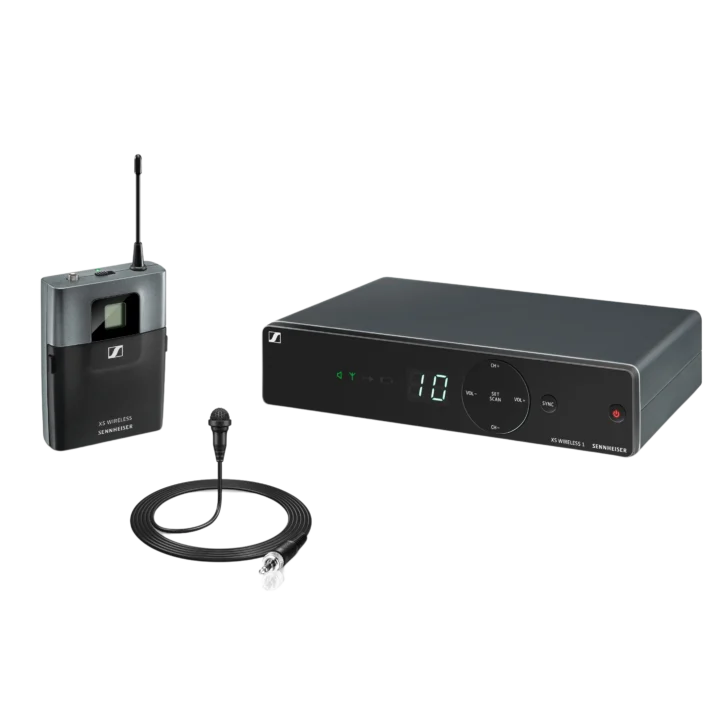 Sennheiser XSW 1-ME2-A wireless lavalier microphone set with bodypack transmitter and condenser mic
