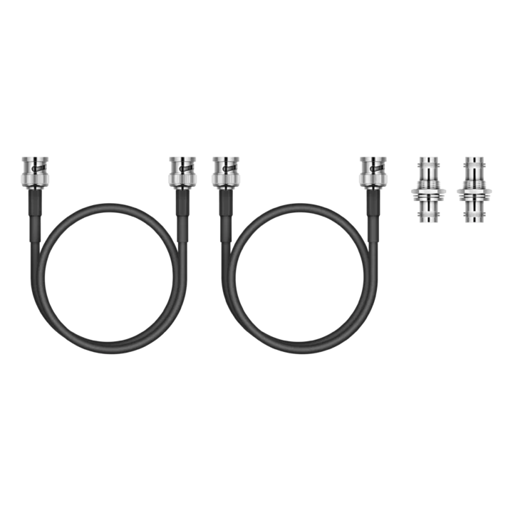 Sennheiser XSW front antenna cables for wireless microphone systems, coiled cable assembly