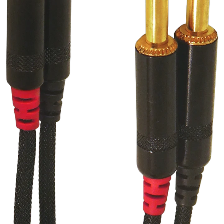 Sound Barrier AS14RCA3 dual 1/4 inch to RCA stereo interconnect cable 3 feet length