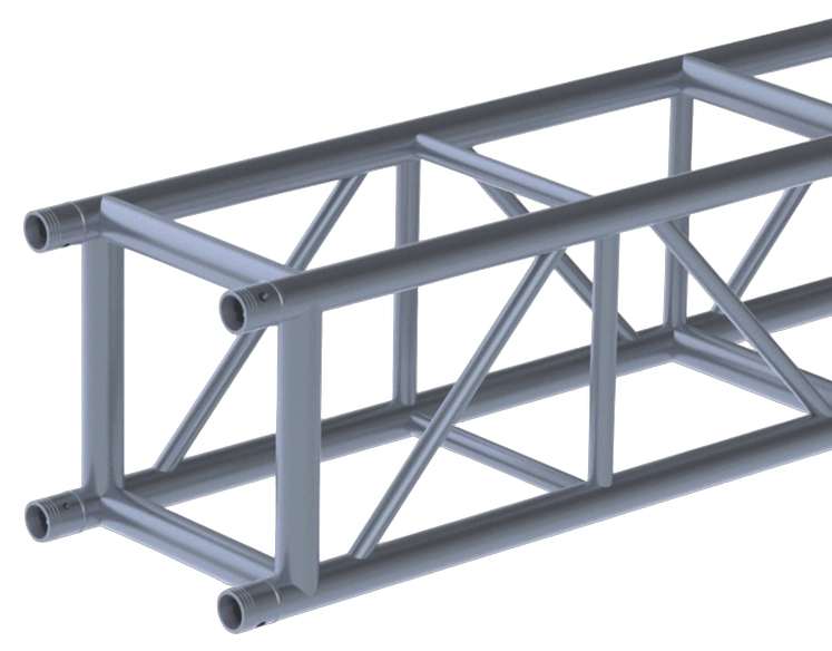Sound Barrier BP4 400mm Aluminum Box Truss Base Plate Sound Barrier BP4 aluminum box truss base plate 400mm front view with mounting hardware