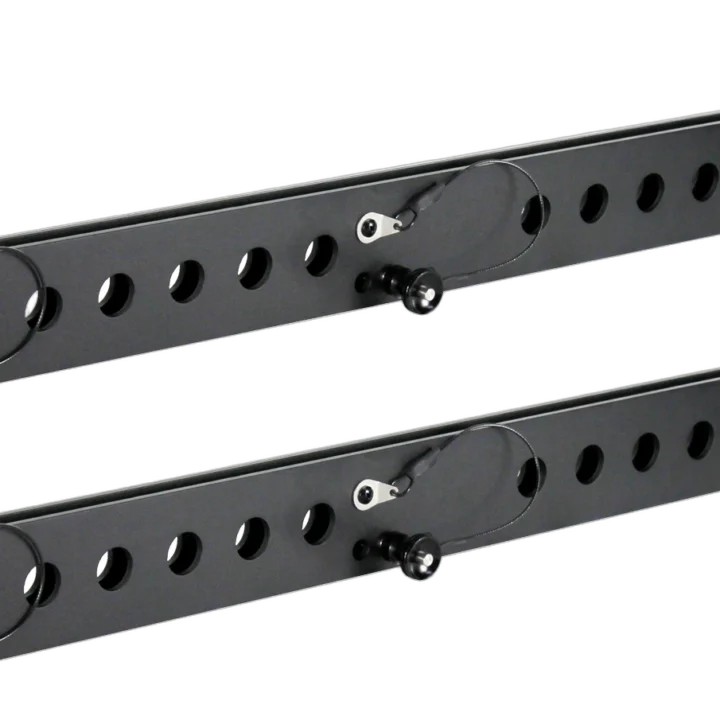 Sound Barrier COREFFSUBAD line array frame system with dual fly and ground stack bar configuration