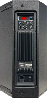 Sound Barrier CV12 12-inch active two-way loudspeaker with DSP controls and side panel view