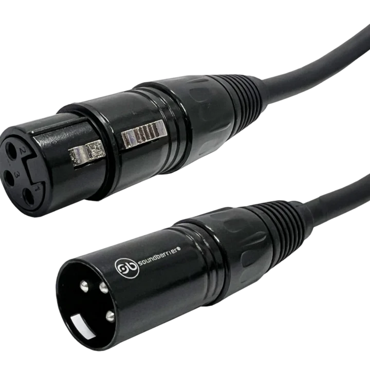 Sound Barrier DMX5 500-foot DMX cable with XLR3M to XLR3F connectors for lighting control