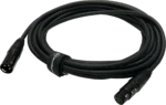 Sound Barrier DMX5 500-foot DMX cable with XLR3M to XLR3F connectors, close-up detail view