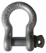Sound Barrier DS58 5/8 inch D-ring shackle 3.25 ton rigging hardware in professional audio setup