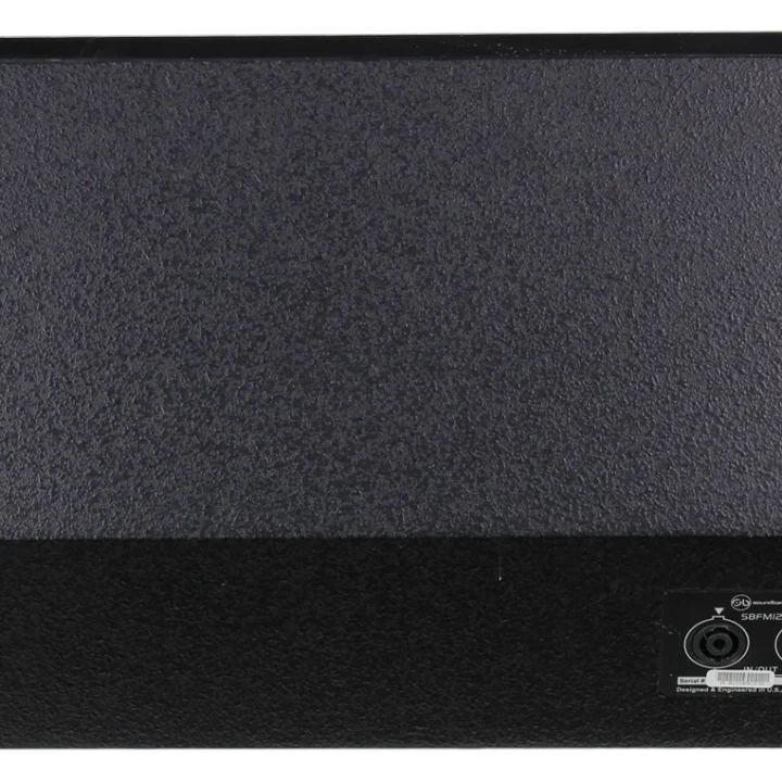 Sound Barrier FM15X 15-inch passive two-way stage monitor speaker detail view showing driver configuration