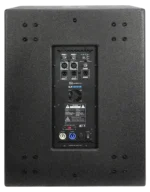 Sound Barrier iLX18DSUB 18 inch active subwoofer rear panel controls and crossover settings detail view