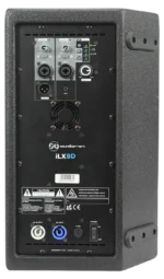 Sound Barrier iLX8D 8-inch active powered loudspeaker with 600W amplification shown from side profile