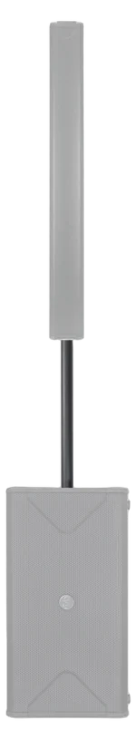 Sound Barrier LX600 24-inch pole mount bracket showing mounting hardware and adjustment mechanism from side angle