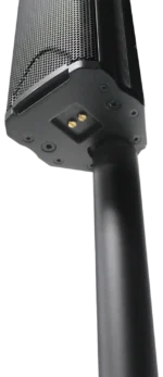 Sound Barrier LX900 36-inch pole mount bracket showing mounting hardware and LINE X2 system compatibility