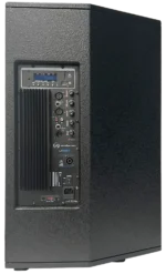 Sound Barrier LY15BT 15-inch active two-way loudspeaker positioned in live event application with wireless connectivity