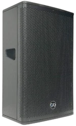 Sound Barrier LY15BT 15-inch active two-way loudspeaker shown from side angle with wireless technology