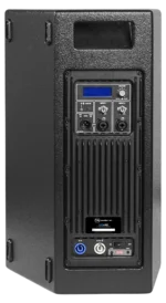 Sound Barrier MG412 12-inch active two-way loudspeaker shown from side angle view