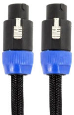 Sound Barrier MSP21425 professional speaker cable with SpeakON NL2 NL4 NL8 connectors coiled display