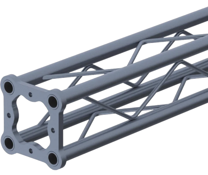 Sound Barrier MT1020 100mm aluminum box truss segment 2m length front view