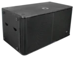 Sound Barrier MX218DSUB dual 18-inch subwoofer DSP control panel and input connections detail view