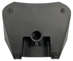 Sound Barrier OMNI10A 10-inch active two-way loudspeaker shown from side view with wireless receiver