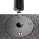 Sound Barrier PM2035 crank operated sub pole with M20 and 35mm adapters, side profile showing height adjustment mechanism