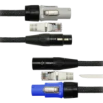 Sound Barrier PSE16 Siamese Twin AC audio and data cable with dual connectors and professional shielding
