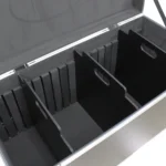 Sound Barrier SB10CBMRRD large universal storage road case with slide-in cable dividers detail view
