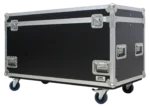 Sound Barrier SB10CBMRRD large universal storage road case showing interior dividers and cable packing configuration