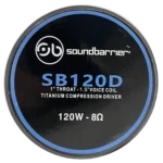 Sound Barrier SB120D 1 inch high frequency driver with 1.5 inch voice coil detail showing compression chamber