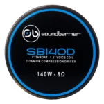 Sound Barrier SB140D 1 inch high frequency driver with 1.5 inch voice coil detail showing compression chamber