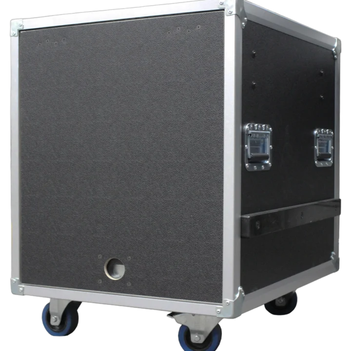 Sound Barrier SB16USLMRX22 16U touring anti-shock rack case with captive sliding doors front panel