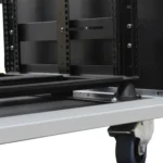 Sound Barrier SB16UTT 16U touring rack case with anti-shock protection and captive sliding doors, side profile