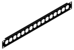 Sound Barrier SB2URP8 two-unit rack panels with punched connector openings, rear panel view