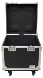 Sound Barrier compact universal road case with cable packer storage compartment detail view