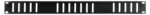 Sound Barrier SB3URPV black aluminum flat rack panel with vertical ventilation slots detail view