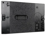 Sound Barrier SBLA110F 10 inch passive two-way line array speaker mounted in live event venue installation
