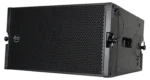 Sound Barrier SBLA110FF 10 inch passive two-way line array speaker front view with trapezoidal enclosure design